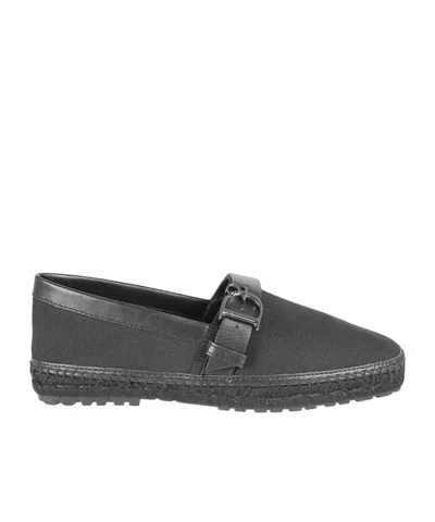 Dsquared2 Logo Plaque Statement Flat Espadrilles In Black