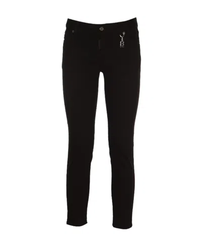 Dsquared2 Logo-plaque Tapered Jeans In Black