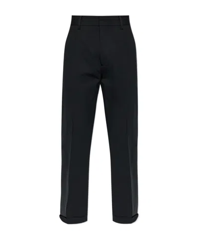 Dsquared2 Logo-plaque Trousers In Black