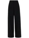 Dsquared2 Wide Leg Trousers In Viscose Stretch In Black