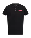 Dsquared2 D2 Tennis Logo Printed Polo Shirt In Black