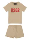 Dsquared2 Logo-print Babygrow Set In Brown