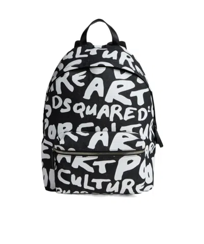 Dsquared2 Logo-print Backpack In Black