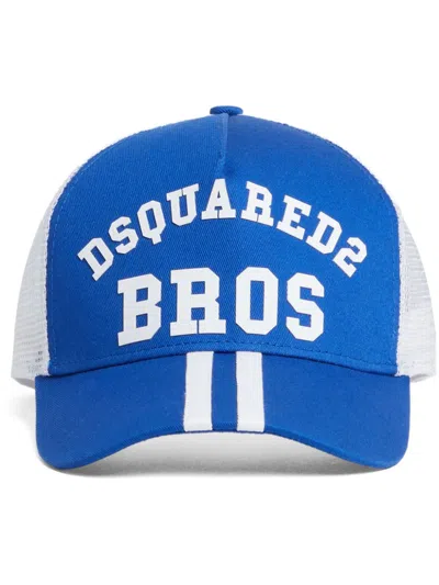 Dsquared2 Logo Print Baseball Cap In Blue