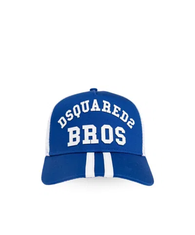 Dsquared2 Logo Print Baseball Cap In Blue
