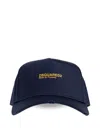 Dsquared2 Logo-printed Distressed Baseball Cap In Blue