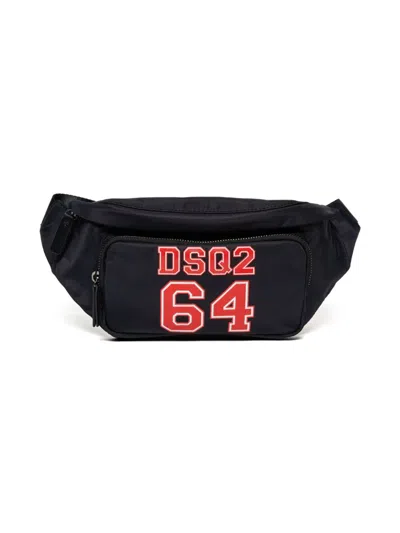Dsquared2 Kids' Logo-print Belt Bag In Black