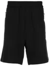 Dsquared2 Logo-print Bermuda Track Shorts In 黑色