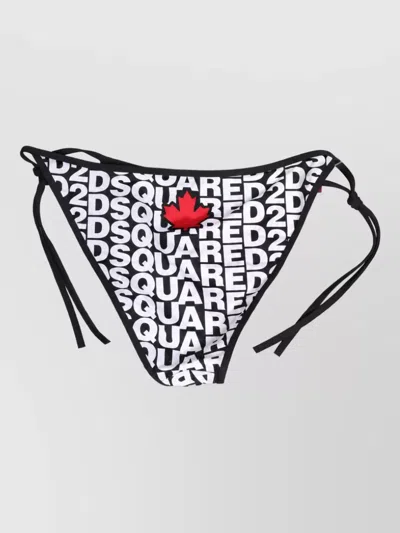 Dsquared2 Logo Print Bikini Bottom In Multi