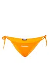 Dsquared2 Logo-print Bikini Bottom In Orange