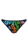 Dsquared2 Logo-print Bikini Bottoms In Black