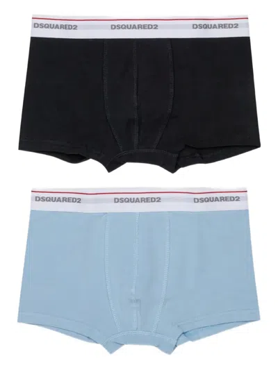 Dsquared2 Kids' Logo-print Boxer Shorts (set Of Two)) In Multi