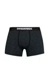 Dsquared2 Solid Color Breathable Boxers In Black