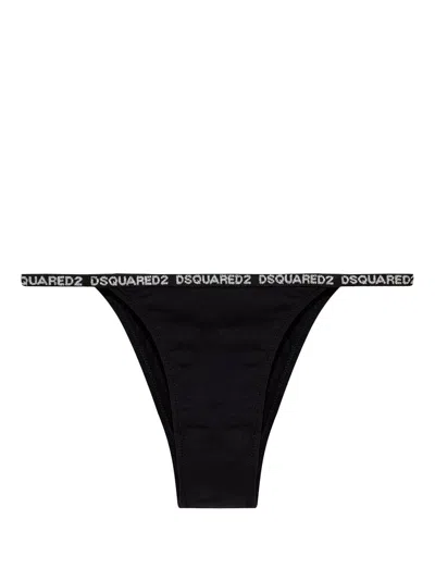 Dsquared2 Logo-print Briefs In Black