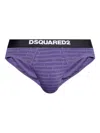 Dsquared2 Logo-print Briefs In Purple