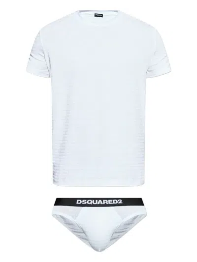 Dsquared2 Logo-print Briefs In White