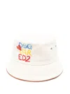 Dsquared2 Ivory Logo Bucket Hat In White