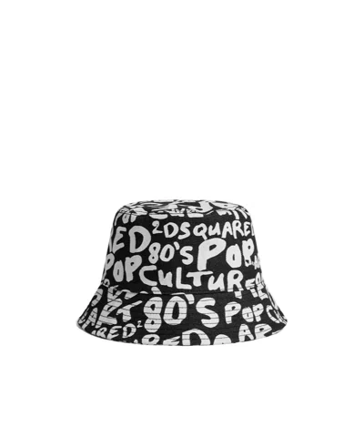 Dsquared2 Logo-print Bucket Hat In Black