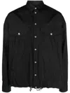 Dsquared2 Logo-print Button-up Shirt In Black