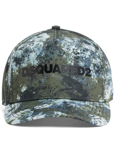 Dsquared2 Logo-print Cap In Green