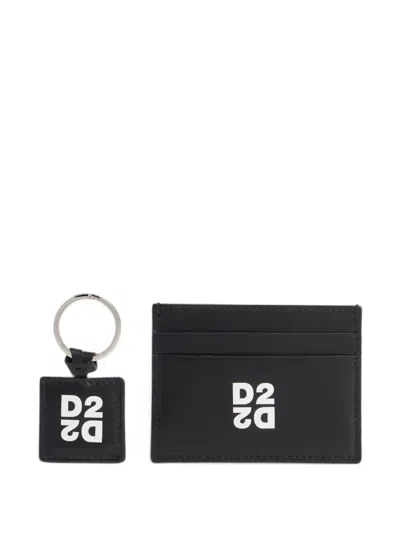 Dsquared2 Logo-print Cardholder Gift Set In Black