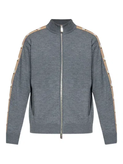 Dsquared2 Logo-print Cardigan In Gray