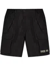 Dsquared2 Logo Printed Cargo Shorts In Black