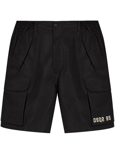 DSQUARED2 LOGO-PRINT CARGO SHORTS