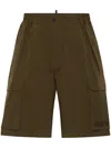 Dsquared2 Logo-print Cargo Shorts In Brown