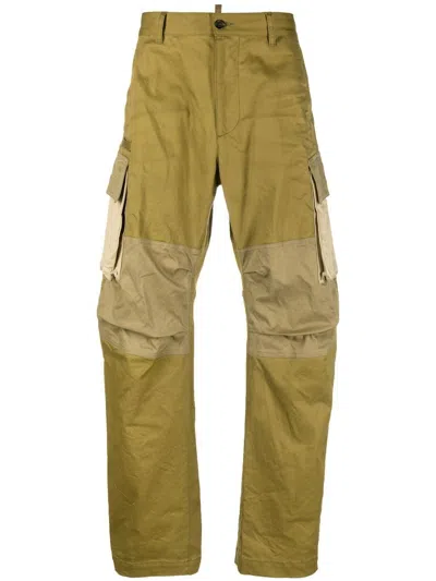 Dsquared2 Logo-print Cargo Trousers In Green