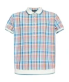 Dsquared2 Logo-print Checked Polo Shirt In Blue