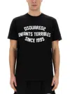 Dsquared2 Logo Print Classic Crew Neck T-shirt In Black
