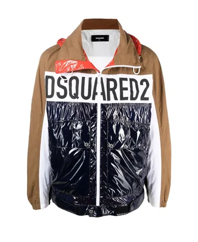 DSQUARED2 DSQUARED2 LOGO PRINTED ZIPPED WINDBREAKER