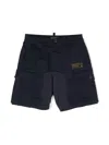 Dsquared2 Logo-print Contrast-panel Cargo Shorts In Blue