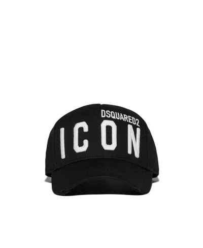 Dsquared2 Logo-print Cotton Baseball Cap In Black
