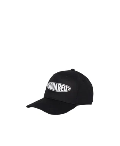 Dsquared2 Logo-print Cotton Baseball Cap In Black
