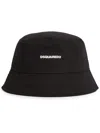 Dsquared2 Logo-print Cotton Bucket Hat In Black