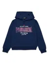 Dsquared2 Logo-print Cotton Hoodie In 蓝色