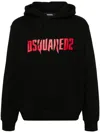 Dsquared2 Logo-print Cotton Hoodie In Black