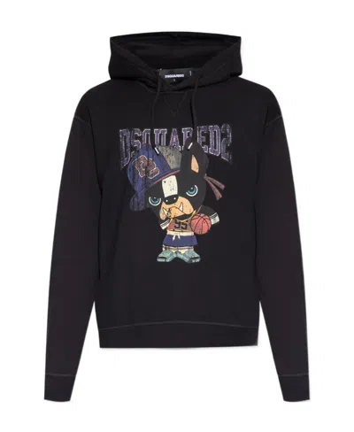 DSQUARED2 DSQUARED2 GRAPHIC-PRINTED DRAWSTRING HOODIE
