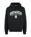 Dsquared2 Cotton Hoodie In Black