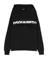 Dsquared2 Logo-print Cotton Hoodie In Black