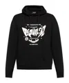 Dsquared2 Logo-printed Drawstring Hoodie In Black