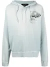 Dsquared2 Logo-print Cotton Hoodie In Blau