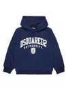 Dsquared2 Logo-print Cotton Hoodie In Blue