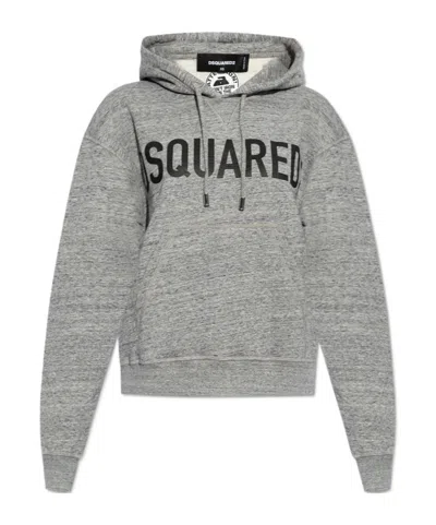 DSQUARED2 DSQUARED2 LOGO PRINTED DRAWSTRING HOODIE