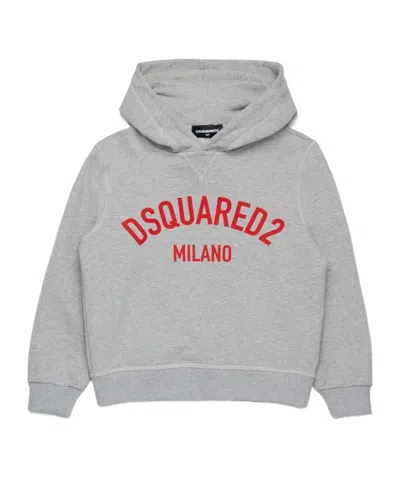 DSQUARED2 LOGO-PRINT COTTON HOODIE