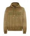 Dsquared2 Olive Green Cotton Hoodie With Original Print In Green