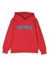 Dsquared2 Logo-print Cotton Hoodie In Red