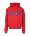 Dsquared2 Logo-print Cotton Hoodie In Red